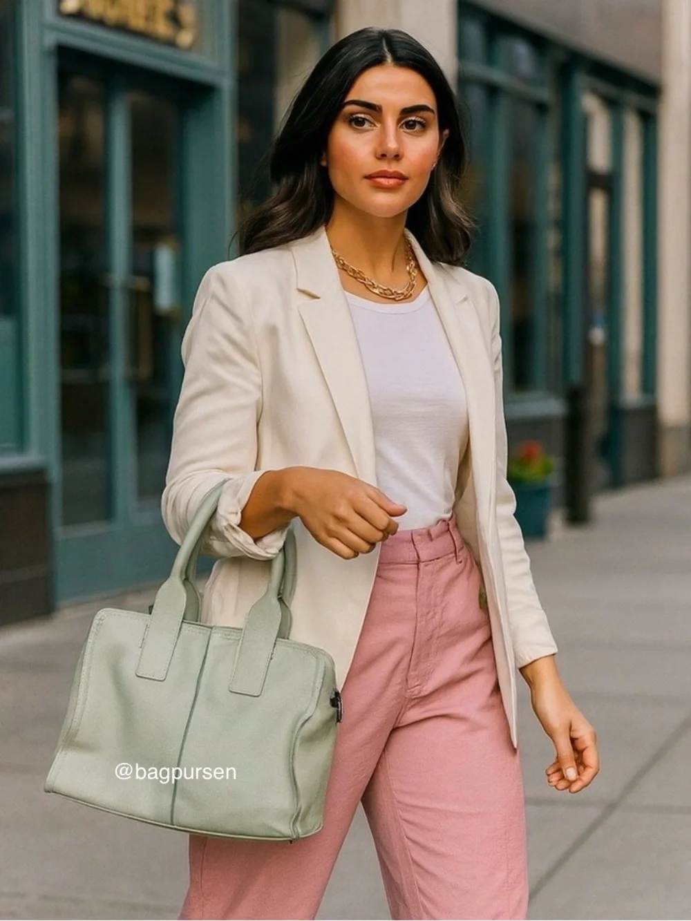 Lucky Brand Light Aqua Supple Leather Slouchy Hobo Tote With Crossbody Strap